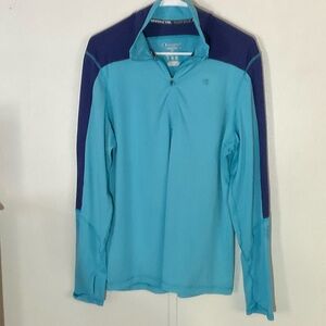 Champion Teal and Navy Quarter-Zip Pullover